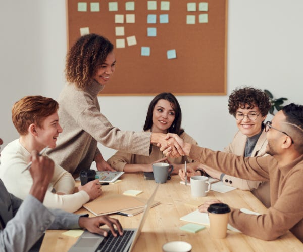 Colleagues Shaking each other's Hands